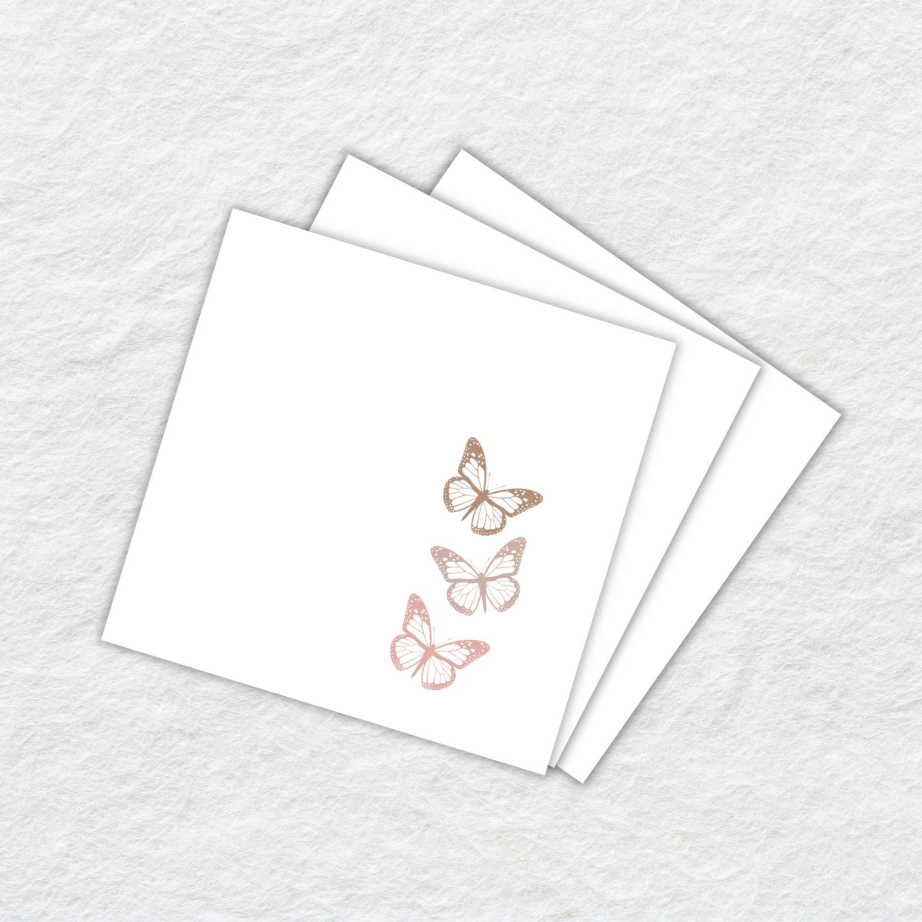 Disposable Paper Cocktail Napkins 16 Pack - Elegant Butterfly Trio Design for Parties, Weddings & Home Entertaining