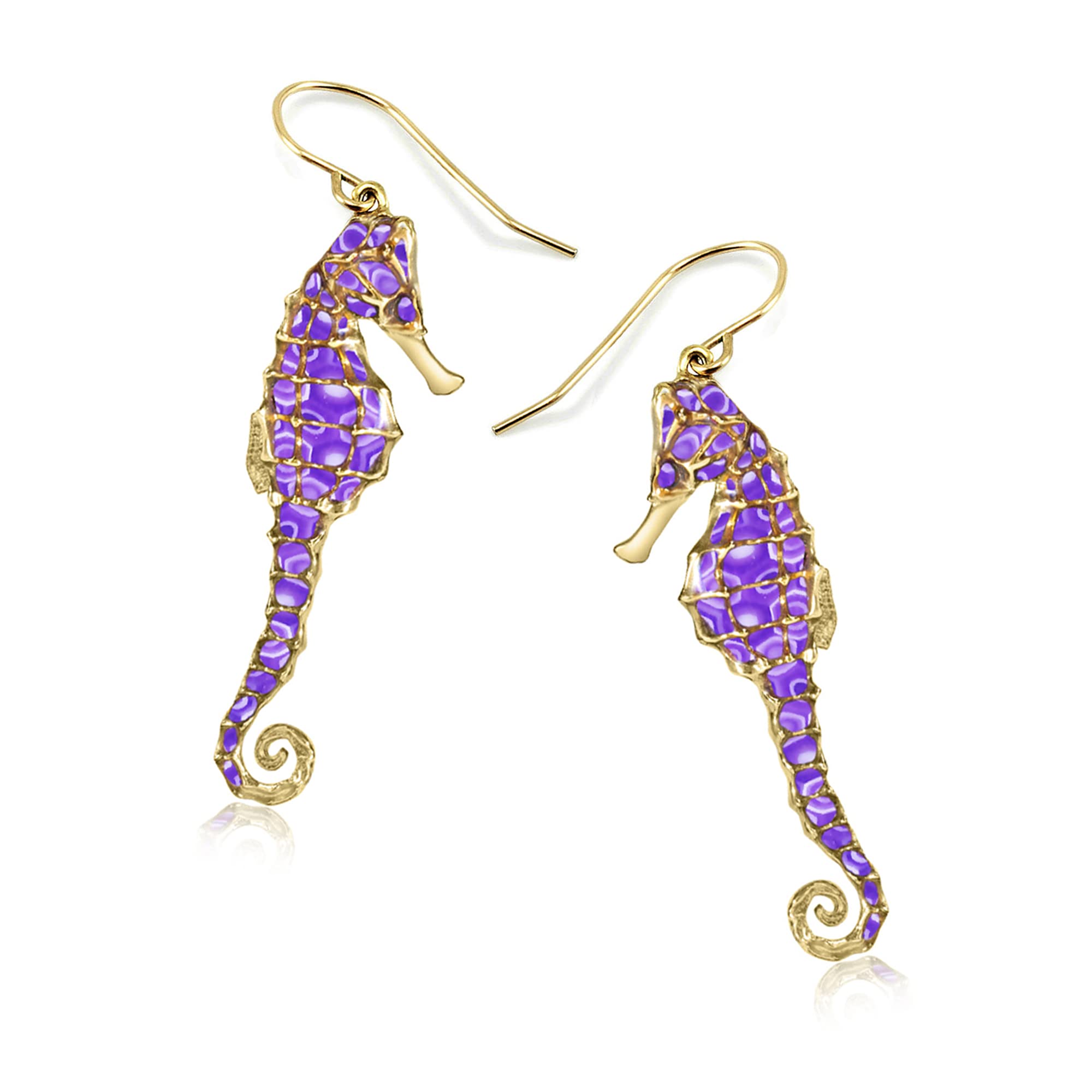 Seahorse Necklace & Earrings Set - Gold Filled Nautical Jewelry for Women | Birthday Gift for Her | Beach Party Accessories