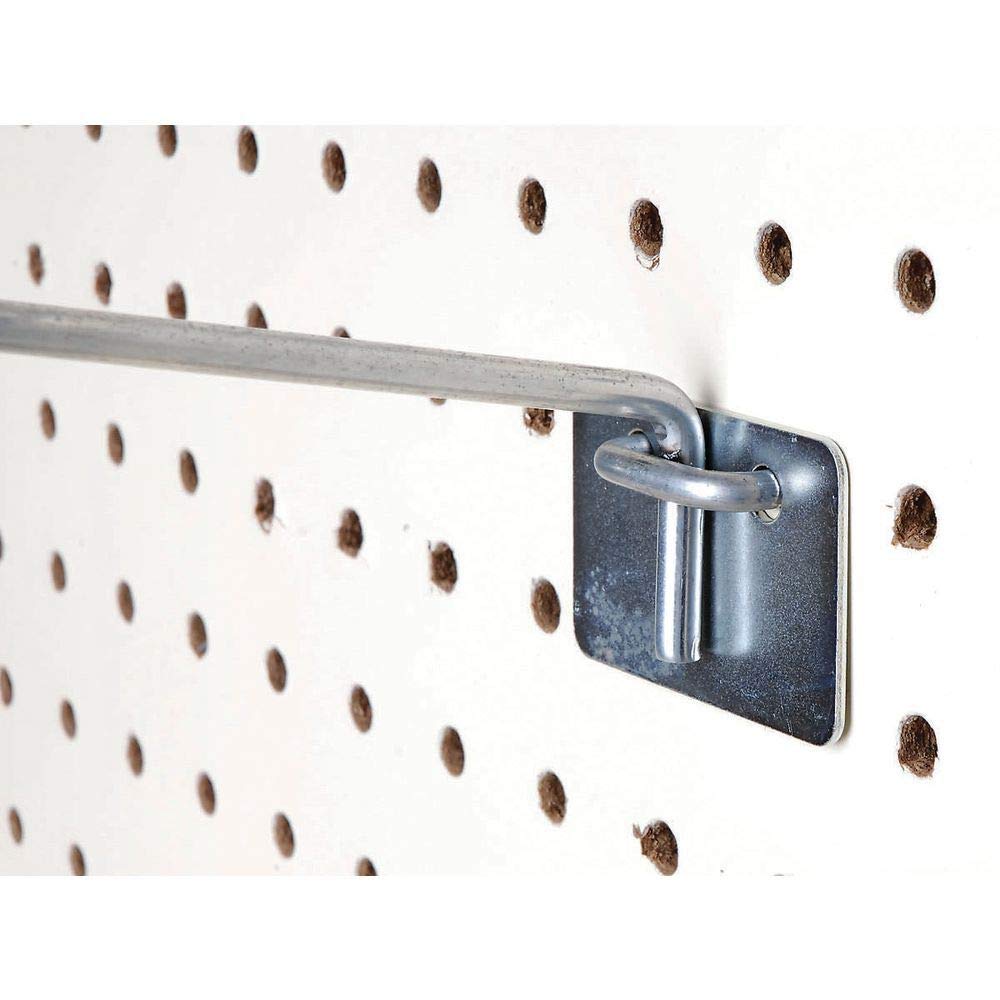 100-Pack Galvanized Steel Pegboard Reinforcers for Wall Organization - Heavy Duty Hooks & Storage Accessories for Garage, Workshop, and Retail Displays