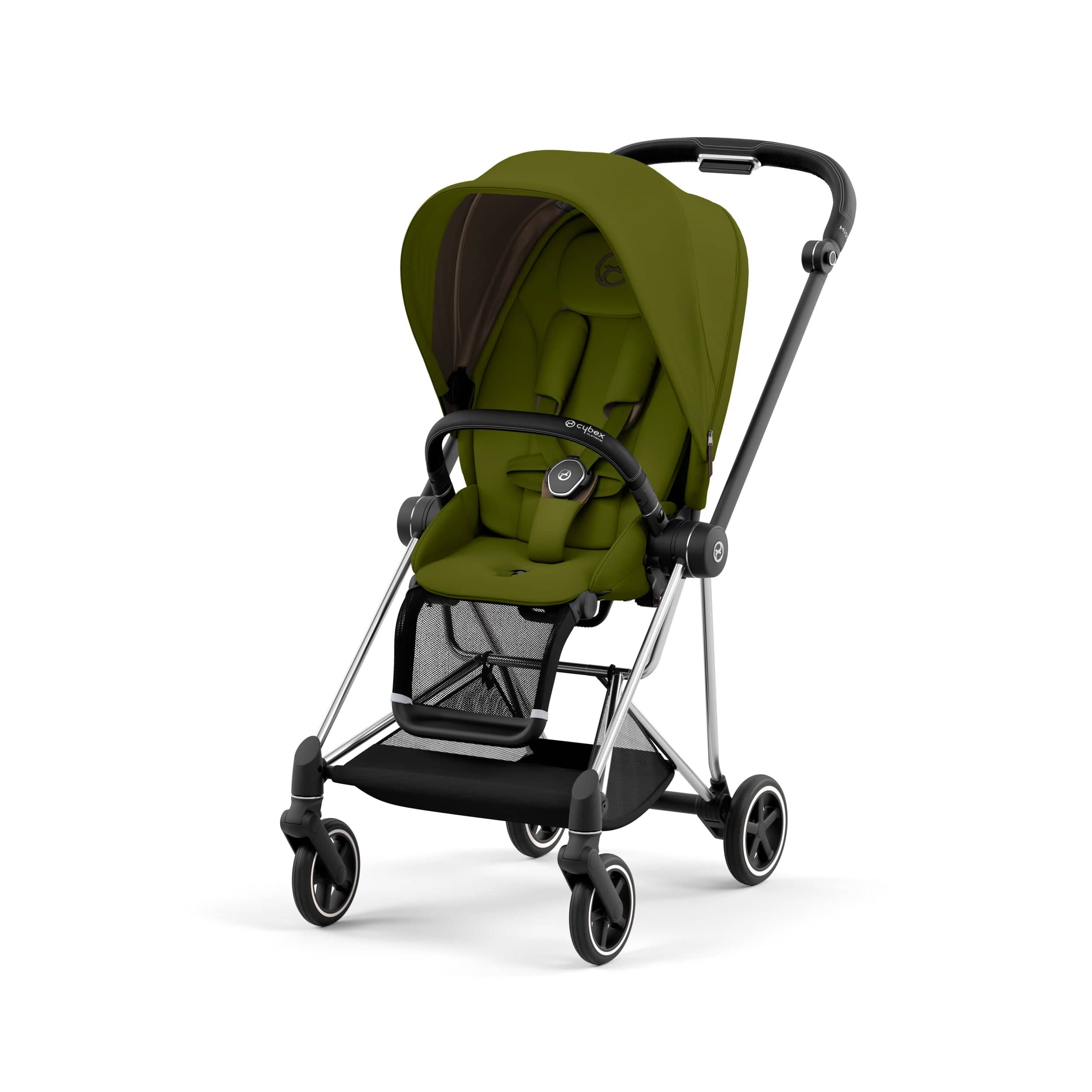 Cybex Mios 3 Complete Stroller - Lightweight Compact Baby Stroller with Reversible Seat, Chrome/Black | Perfect for City Travel & Everyday Use