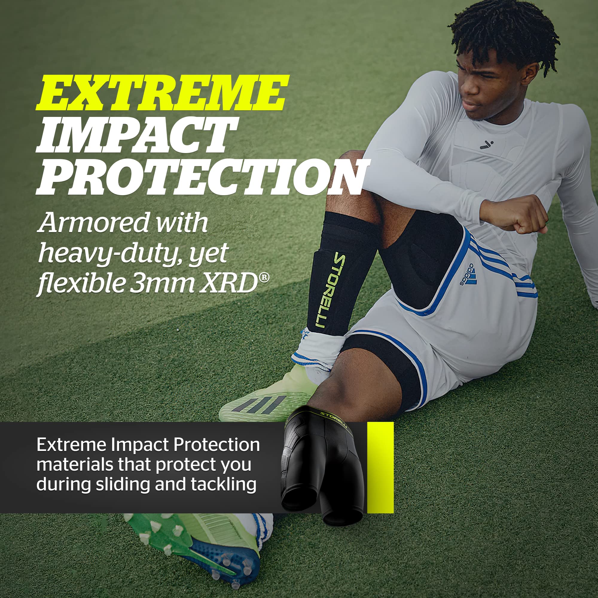 Storelli Unisex BodyShield Impact Slider Shorts - High-Impact Protection for Soccer, Sweat-Wicking & UV-Resistant Athletic Undershorts - Perfect for Training, Matches & Sports Injury Prevention