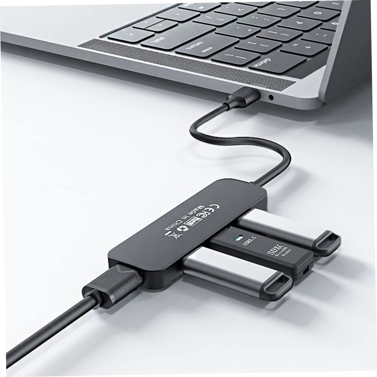 OSALADI 4-Port USB 2.0 Hub Adapter - Ultra Slim USB Splitter for Laptop, Notebook & Computer - High-Speed Data Transfer - Perfect for Home Office, Gaming & Travel Accessories