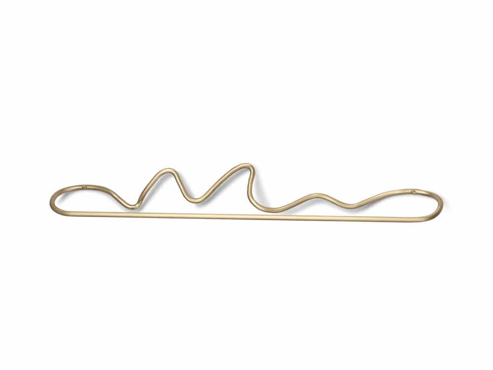 FERM LIVING Curvature Towel Hanger in Brass - Modern Bathroom Organizer for Towels & Robes - Perfect for Spa, Hotel, or Home Decor