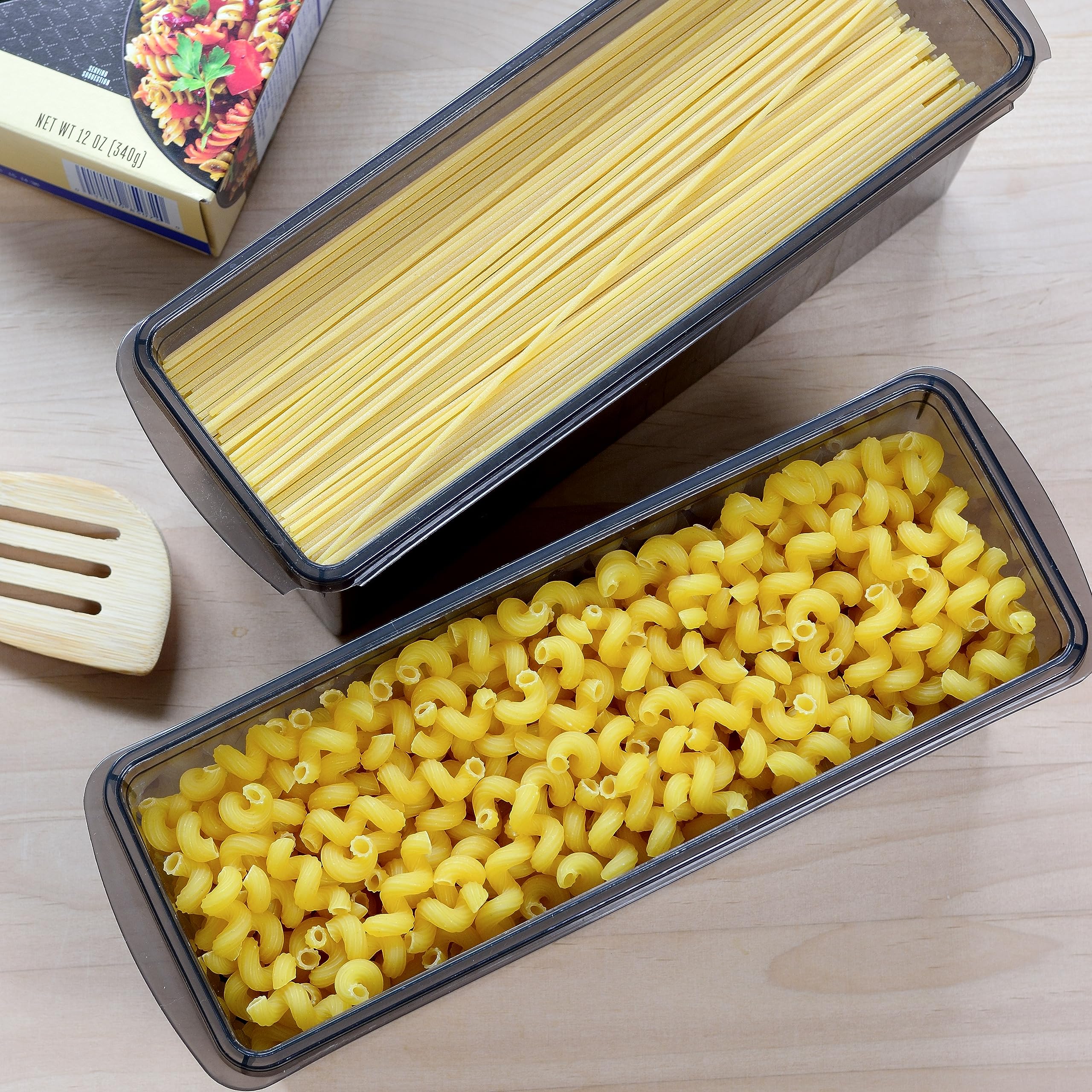 Youngever 2 Pack 100OZ Large Plastic Food Storage Containers with Lids - BPA Free Meal Prep Containers for Pasta, Salad, Leftovers | Perfect for Kitchen Organization, Meal Prepping & Food Storage