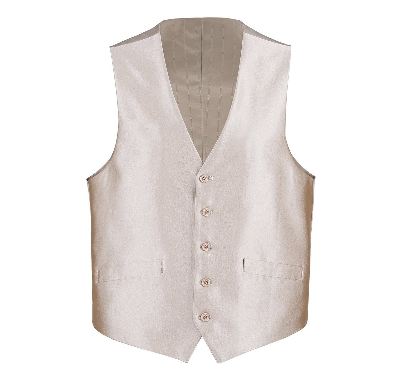 Alessandro Vitello by Renoir Beige Formal Regular Fit Suit Vest Sharkskin Waistcoat 207 3 | Men's Business Attire for Weddings, Office & Special Occasions