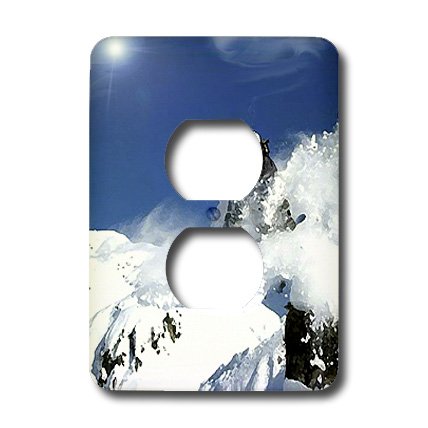 3D Rose Snowboarder Outlet Cover - Decorative Electrical Plug Cover for Home, Office & Kids Room Safety - Fun Snowboarding Theme Wall Plate (6-Pack) - Perfect for Winter Decor & Childproofing