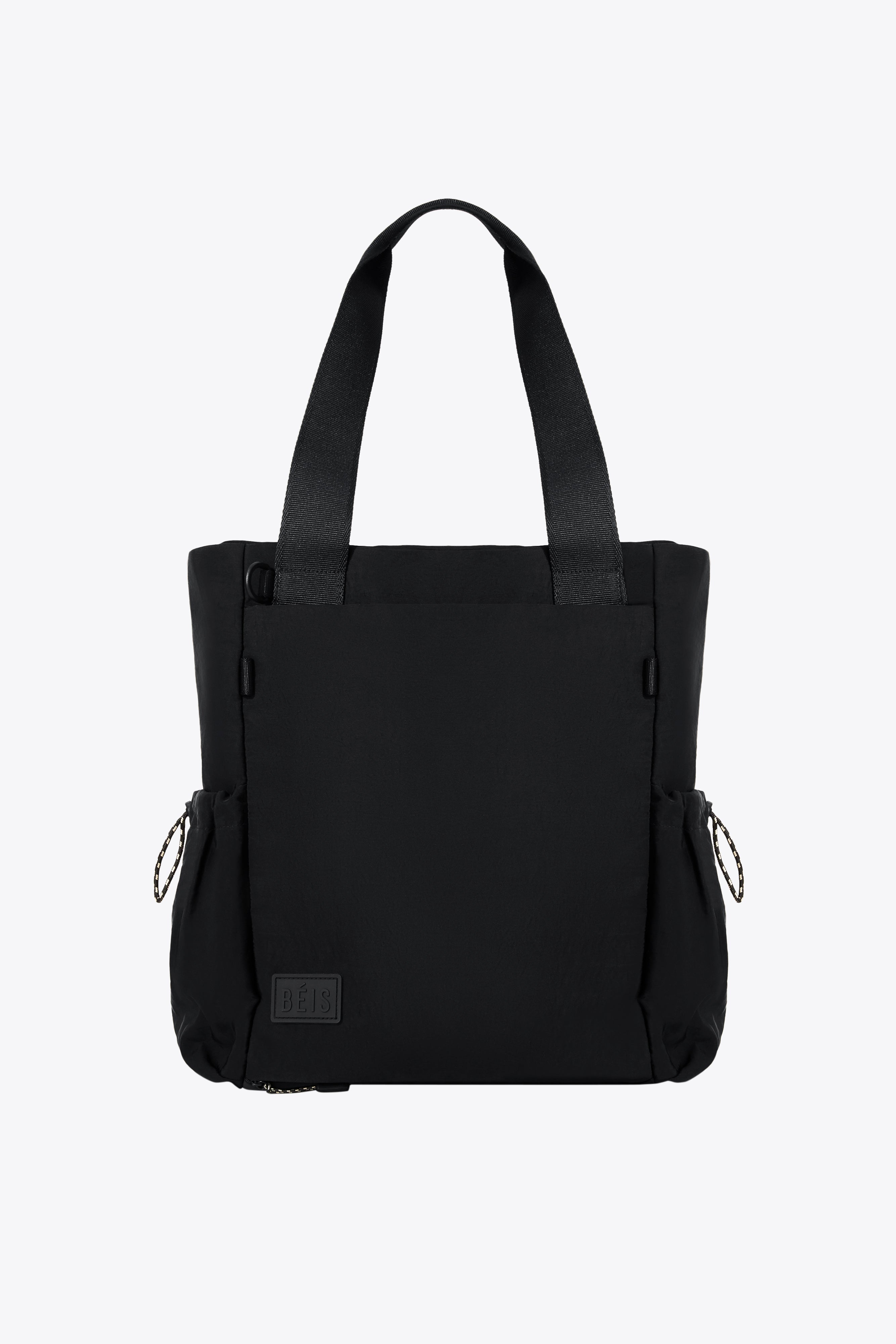 Premium Black Sport Tote Bag - Durable Gym & Yoga Bag with Pockets - Perfect for Workouts, Travel & Beach Day Essentials