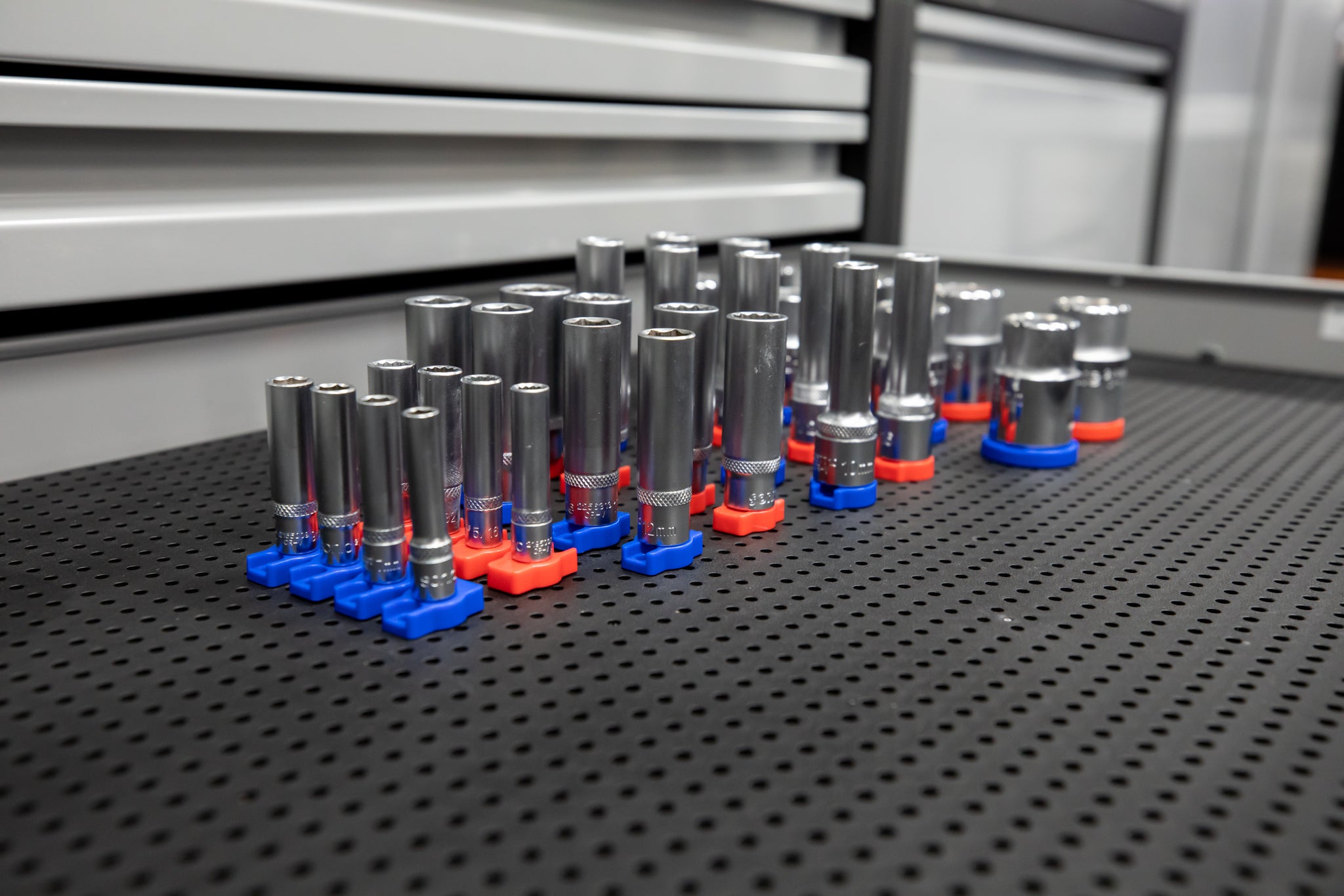 Tool Grid Socket Holder - Heavy Duty Organizer for Wrench Sockets - Perfect for Garage, Workshop & DIY Tool Storage