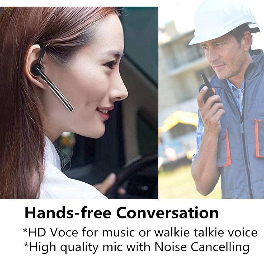 Radtel Bluetooth Walkie Talkie Headset with Noise Cancelling Mic - Compatible with RT-470X, BaoFeng, Kenwood, Quansheng Radios, UV-K5, UV-5R & More - Ideal for Security, Construction, and Outdoor Adventures