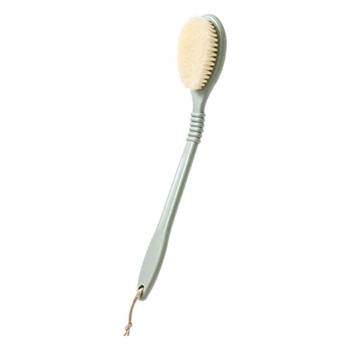 GLEAVI Long Handle Shower Brush - Soft Exfoliating Back Scrubber for Bath & Body Care | Perfect for Hard-to-Reach Areas & Sensitive Skin | Eco-Friendly Green Bath Brush for Spa-Like Experience at Home