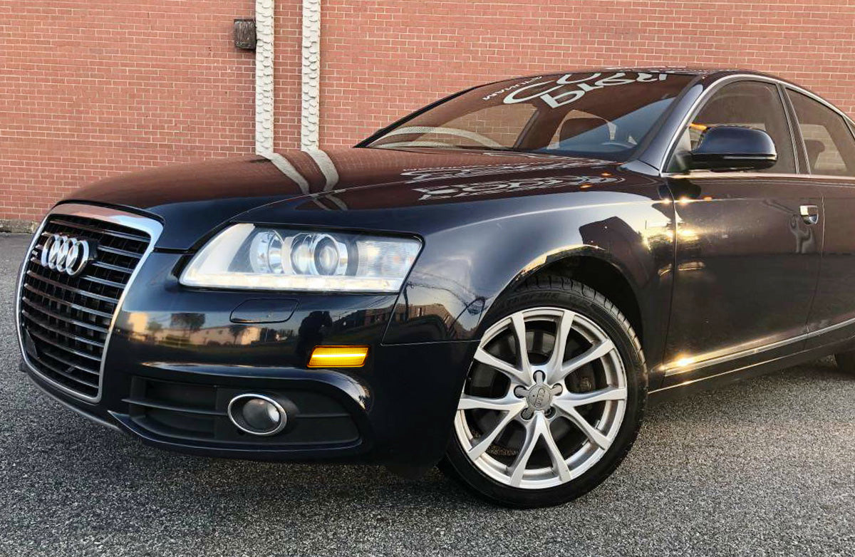 Amber LED Side Marker Lights for 2005-2011 Audi A6 S6 RS6 - Clear Lens, Easy Installation - Perfect for Night Driving & Car Customization