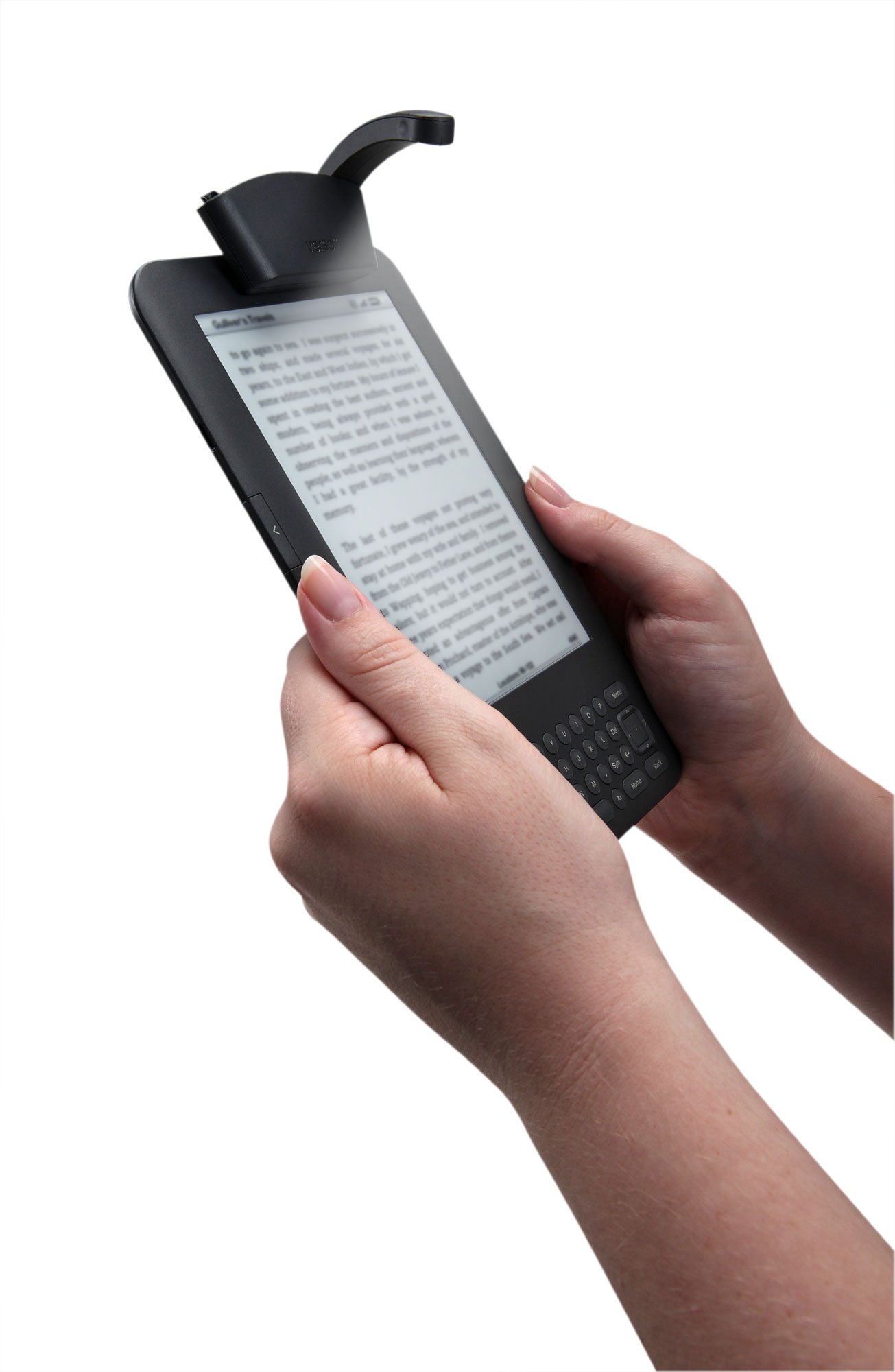 Rechargeable Arc Light for Kindle, Kindle Touch & Kindle Keyboard - Graphite E-Reader Book Light | Perfect for Night Reading, Travel & Bedtime Use