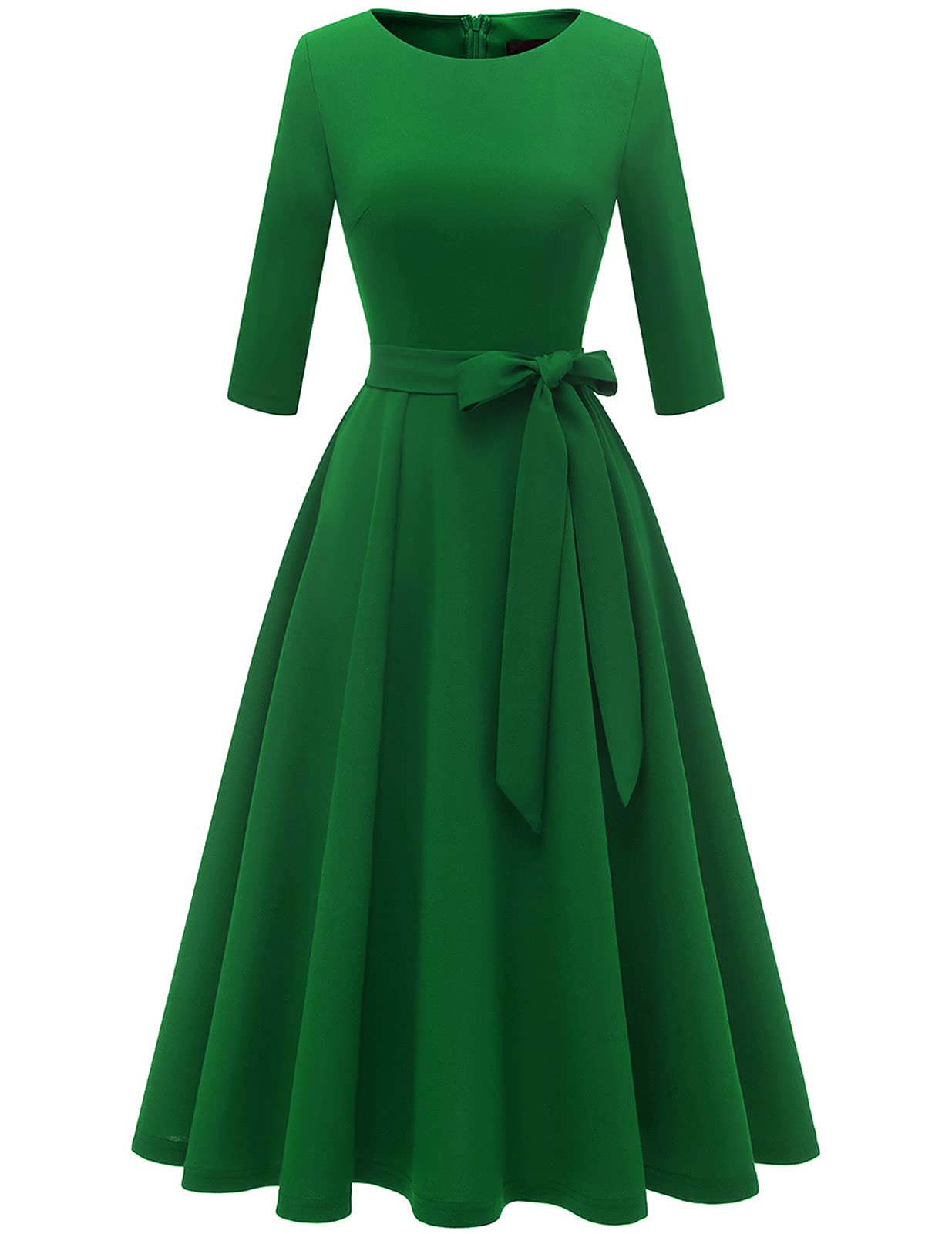 Vintage 3/4 Sleeve Cocktail Dresses for Women - Elegant Wedding Guest & Church Formal Dress - Spring 2025 Collection - Perfect for Parties, Bridal Showers & Special Occasions