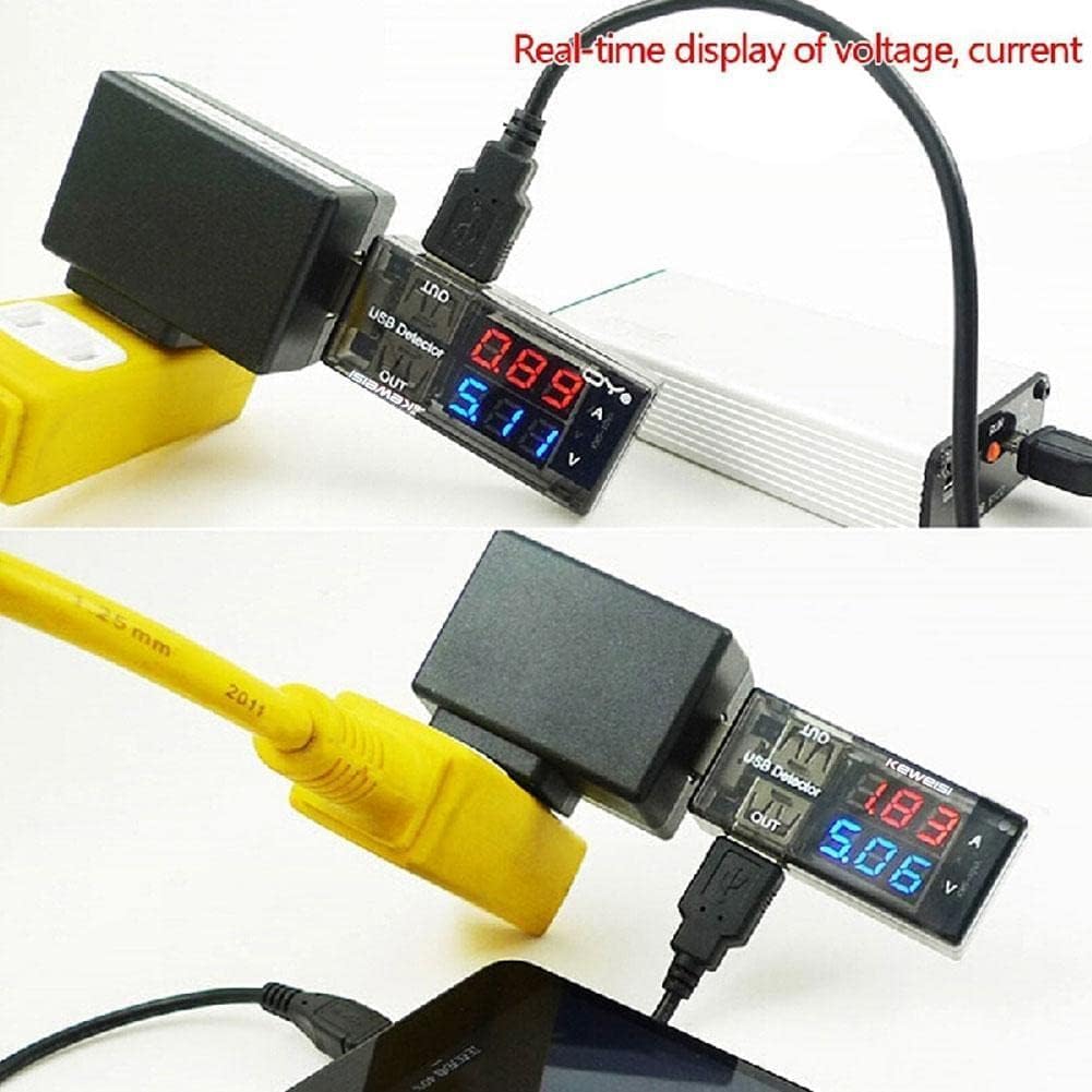 USB Power Meter 3-9V 0-5A Digital Multimeter - LCD Voltage Current Tester with LED Display for DC Charging, Solar Panels, Power Banks & DIY Electronics Projects