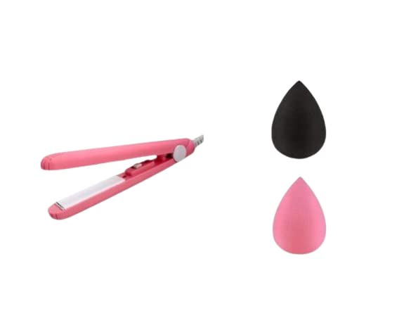 Pink Hair Straightener & 2-in-1 Blender Set for Smooth Hair & Healthy Smoothies - Perfect for Home Salon & Kitchen Use