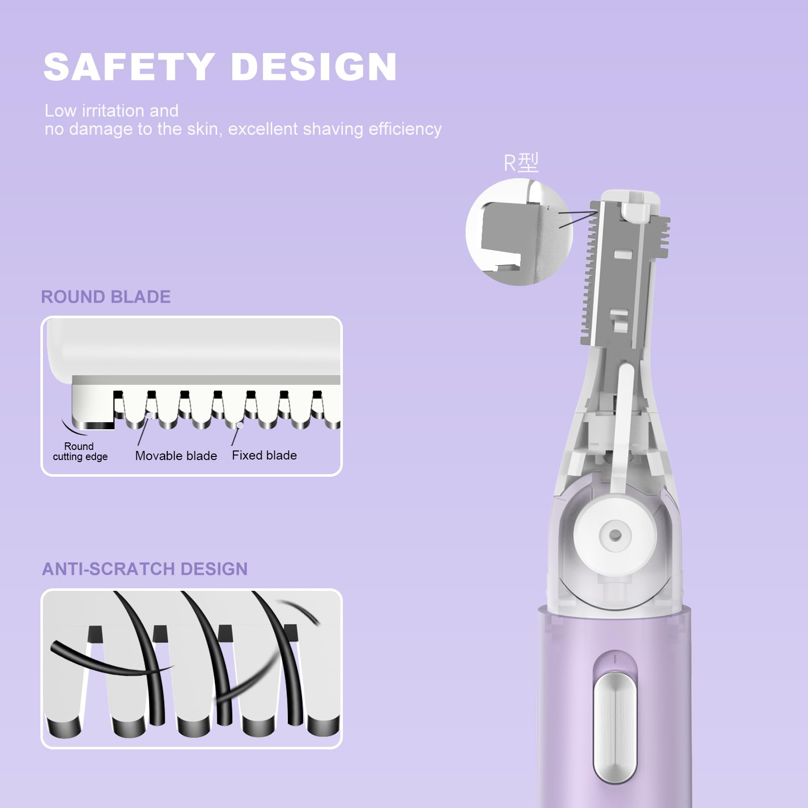 Rechargeable Eyebrow Trimmer for Women - Double-Sided Electric Eyebrow Razor with Pivoting Head & Comb, Portable Facial Hair Remover for Easy Cleaning - Perfect for Travel, Home Use & Eyebrow Shaping