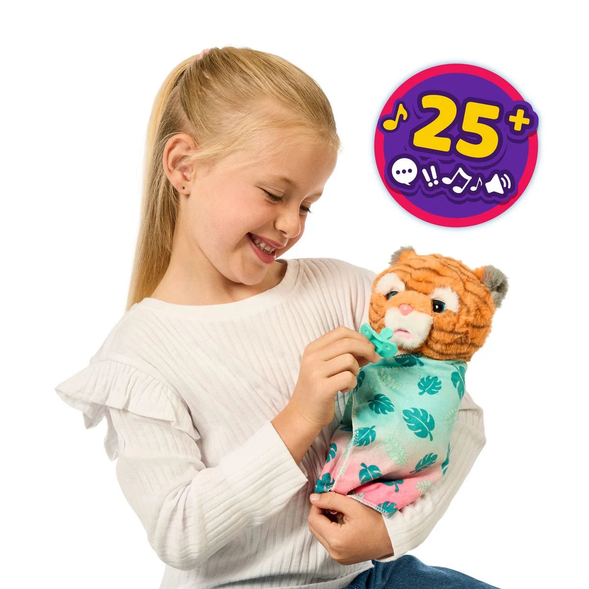 Little Live Pets Cozy Dozy S6 Jungle Series Java The Tiger - Interactive Plush Toy for Kids, Perfect for Playtime, Gifts & Cuddles - Great for Bedtime, Travel & Imaginative Play