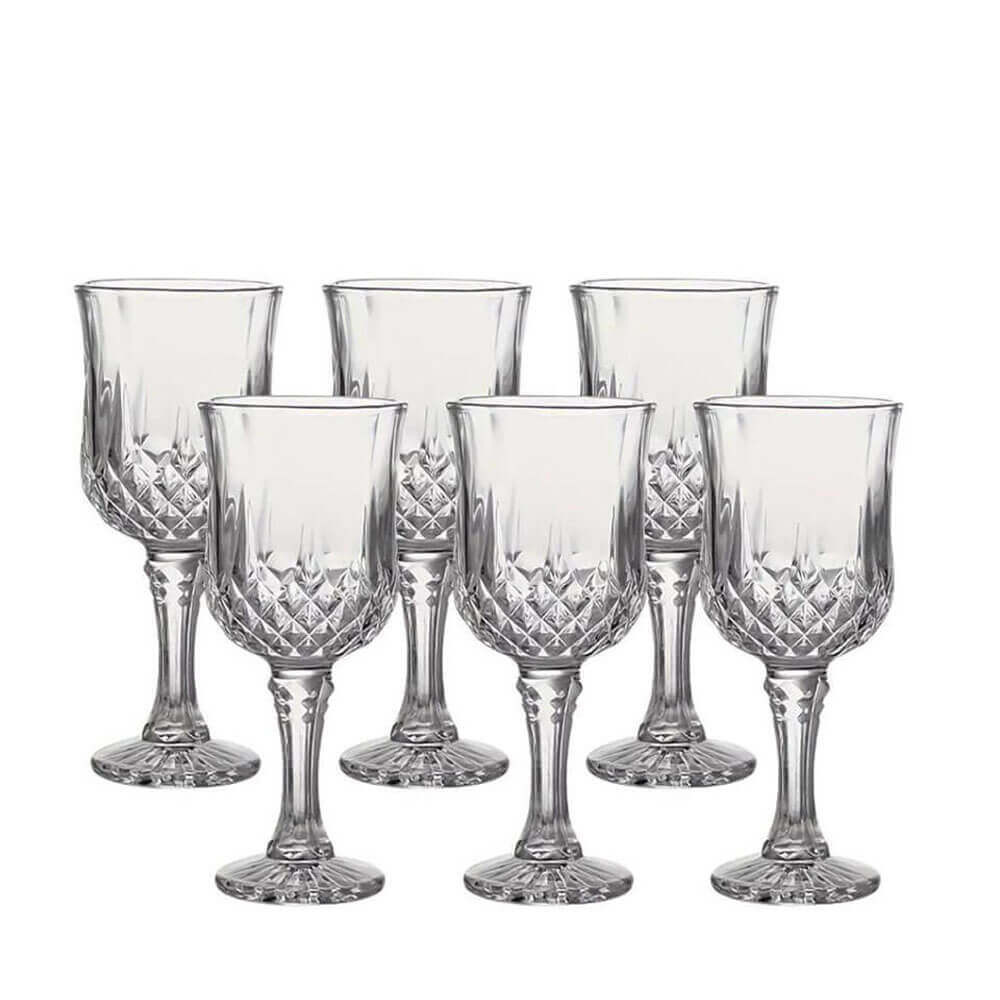 Clara Crystal Glasses Set - Elegant Drinking Glasses for Wine, Champagne & Cocktails - Perfect for Parties, Weddings & Home Entertaining
