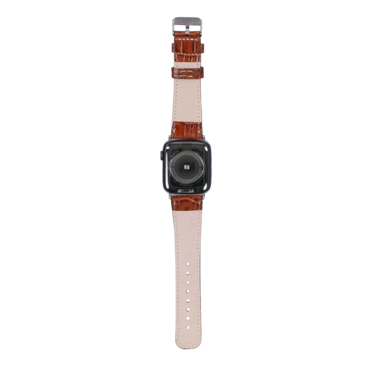 Genuine Brown Crocodile Pattern Leather Apple Watch Band - Stylish & Durable Replacement Strap for Work, Gym & Everyday Wear