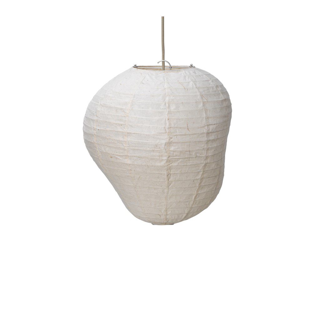 FERM LIVING Pumpkin Lampshade - Natural Rattan 80cm Pendant Light for Boho Home Decor, Living Room, Bedroom & Dining Room Lighting