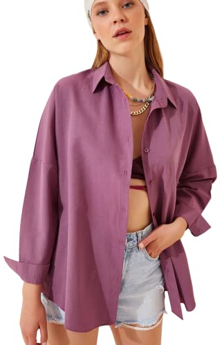 Women's Dressy Blouses & Casual Long Sleeve Button Down Shirts - Loose Fit Tops for Work, Office & Everyday Wear