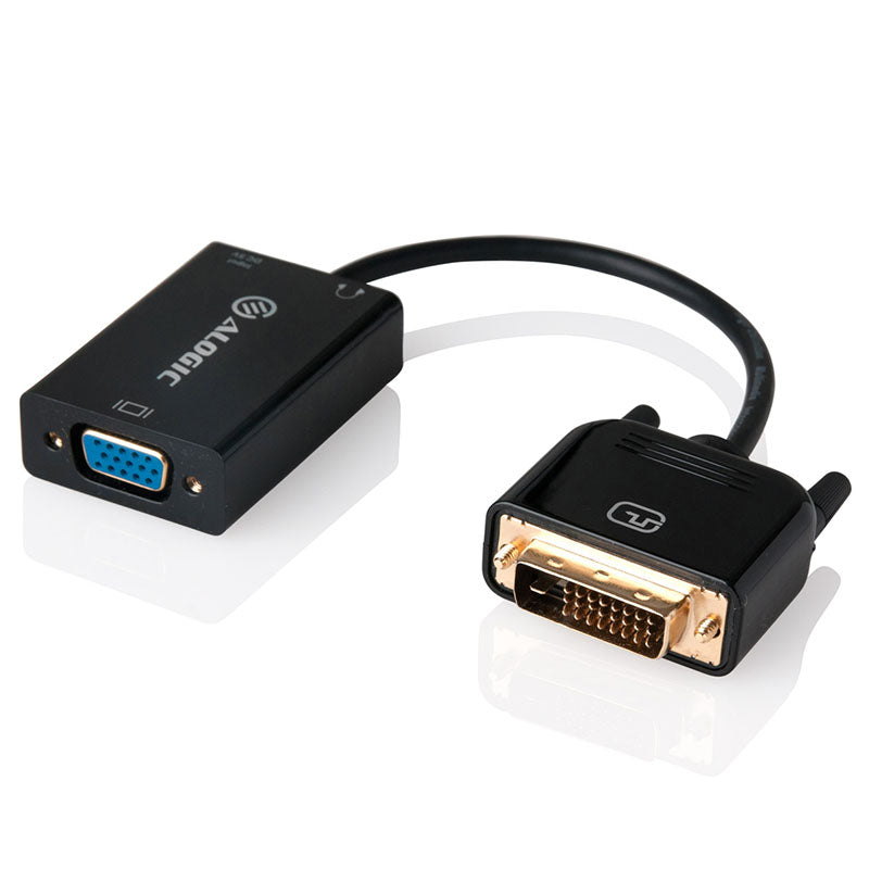DVI D to VGA Adapter Male to Female 15cm - High-Speed Video Converter for PC, Laptop, Monitor - Perfect for Home Office, Gaming & Presentations