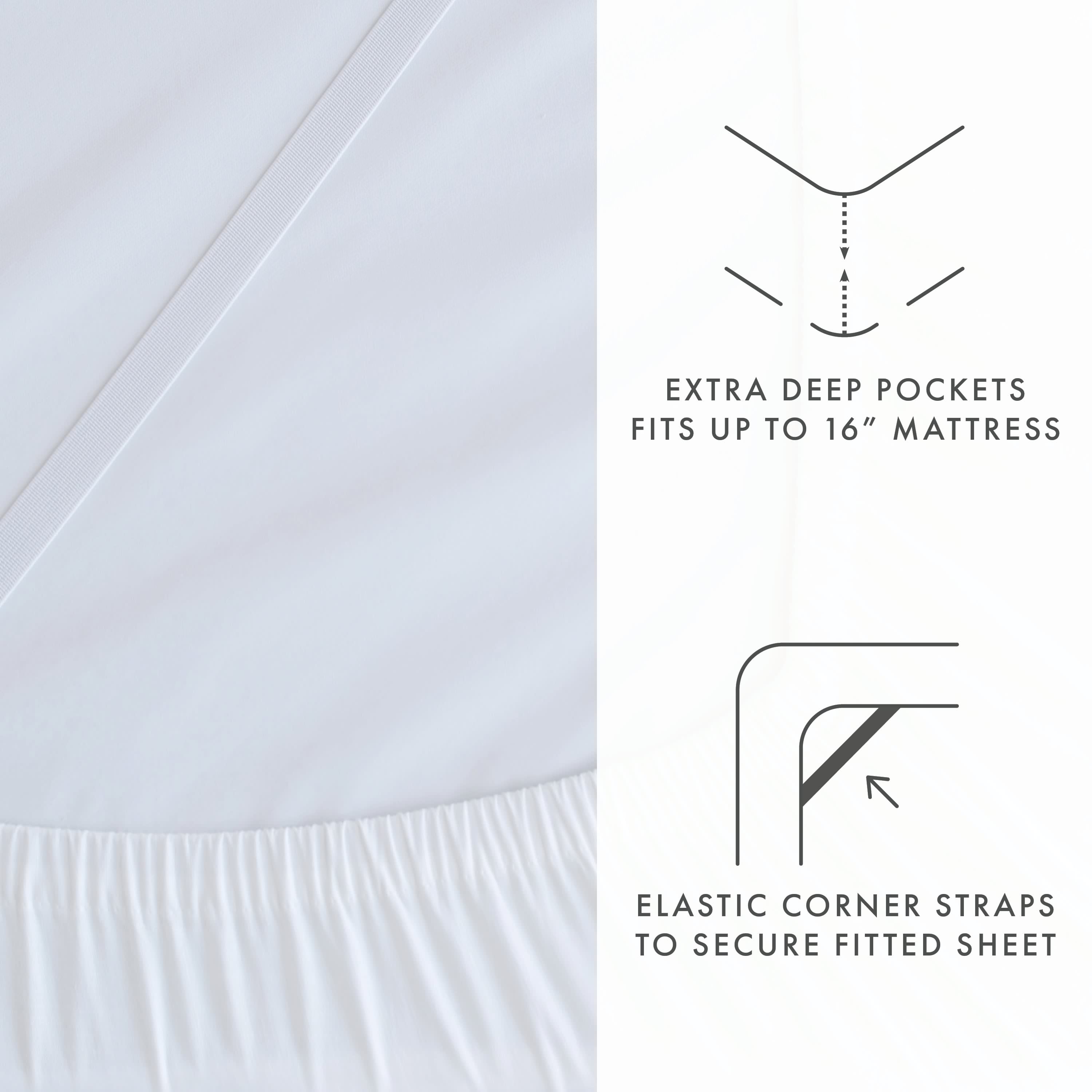 Premium 4-Piece Linen Bamboo Blend Sheet Set - Soft, Breathable & Hypoallergenic Bedding for Ultimate Comfort - Perfect for Hot Sleepers & Eco-Friendly Homes