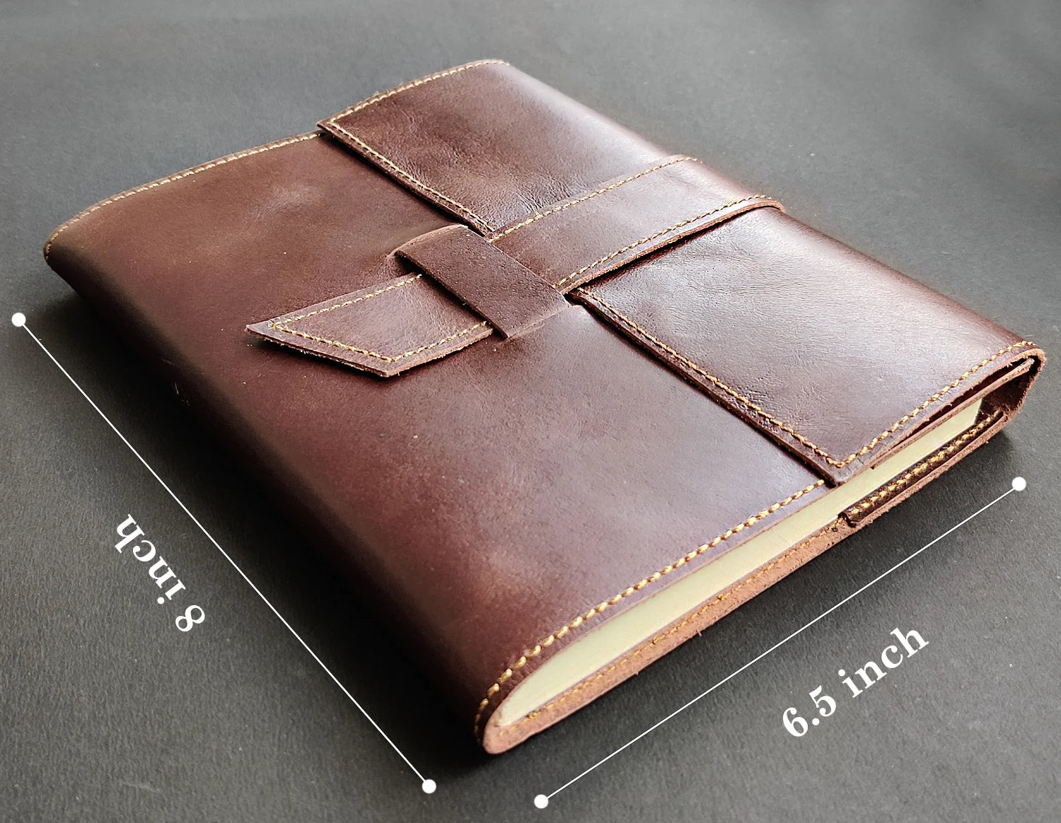 Premium Leather Refillable Journal Notebook - Handmade Genuine Leather Writing Diary for Men & Women - Perfect for Travel, Office & Gift Giving