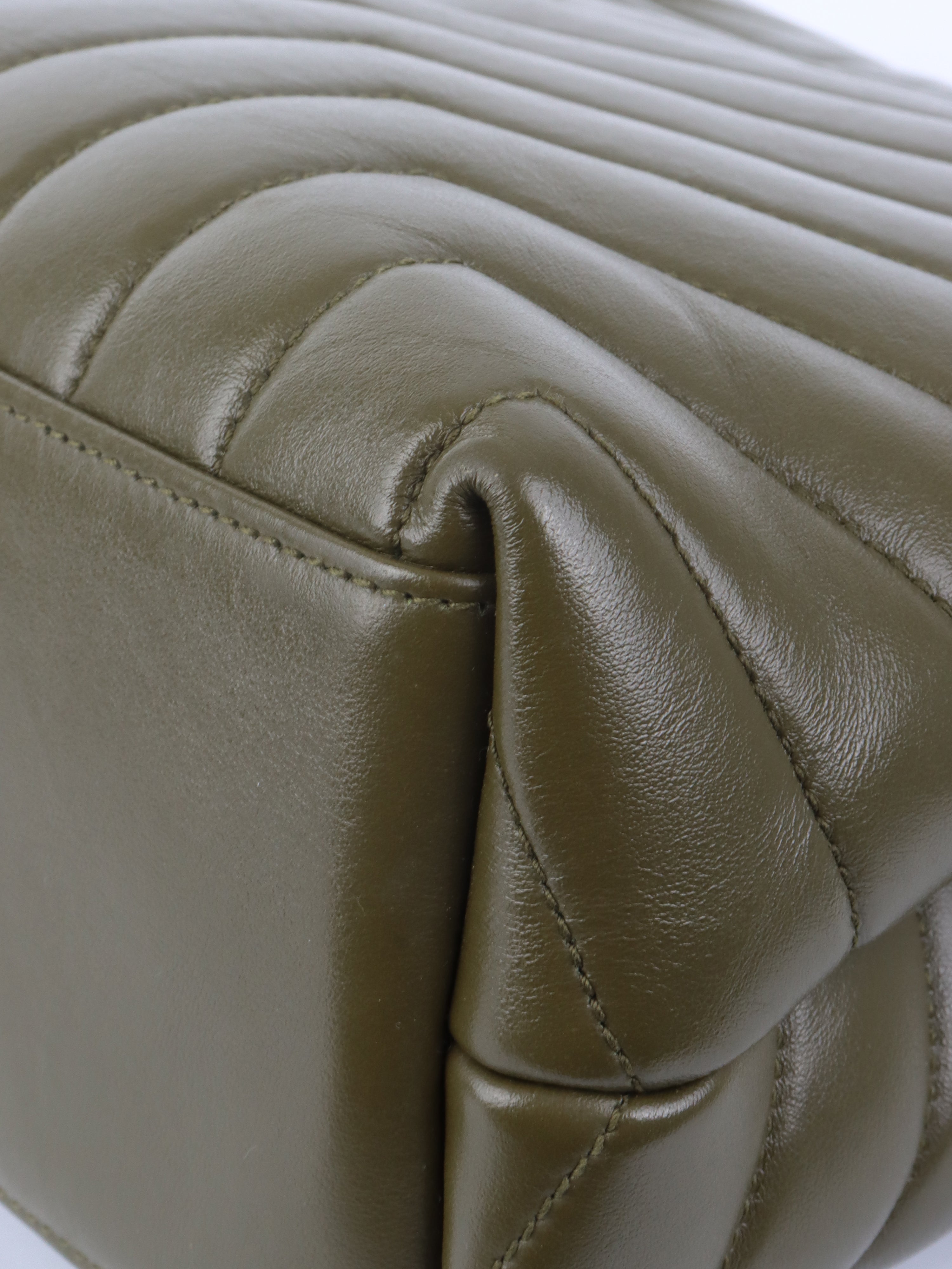 Saint Laurent Khaki Medium Loulou Bag - Luxury Designer Shoulder Bag for Women | Perfect for Work, Travel & Evening Events