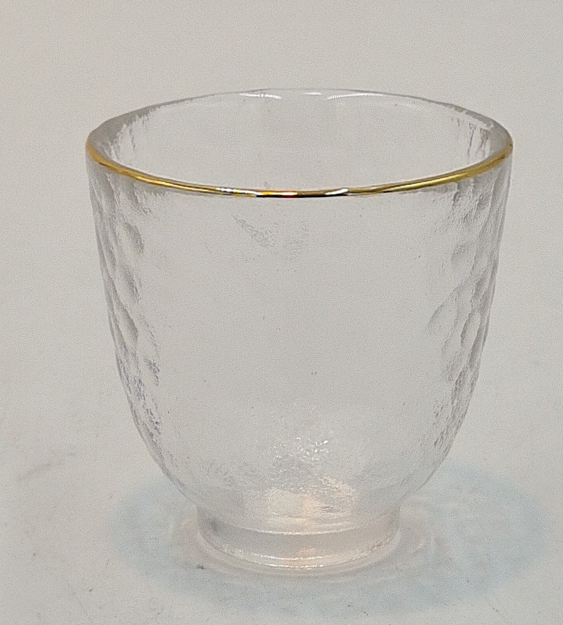 2.25 Inch Glass Bowl with Gold Rim - Elegant Serving Bowl for Desserts, Salads, and Party Snacks