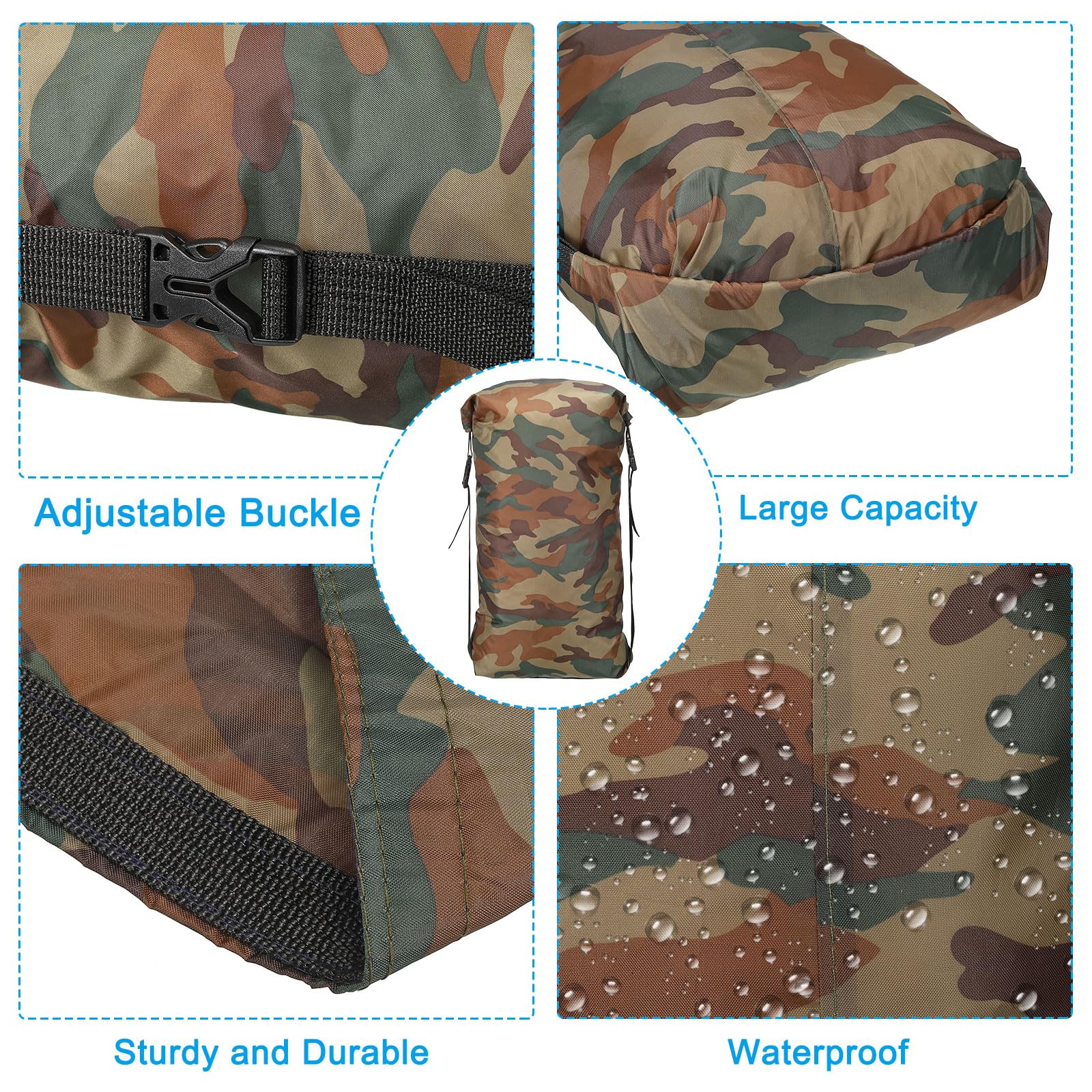 PATIKIL Waterproof Compression Stuff Sack - Lightweight Sleeping Bag Storage Bag for Camping, Hiking & Backpacking | Compact Gear Organizer for Outdoor Adventures