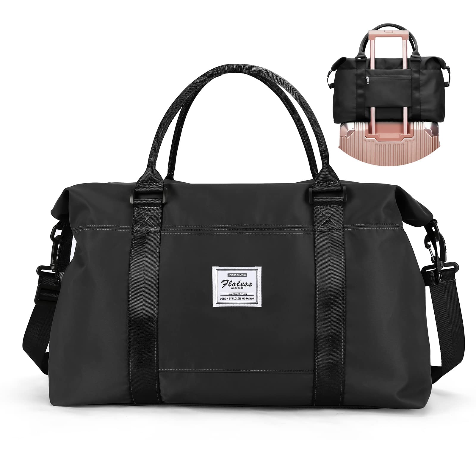 Stylish Women's Travel Duffel Bag - Waterproof Wet Pocket & Trolley Sleeve Weekender, Carry-On Gym Tote for Sports, Workouts & Overnight Trips - Perfect for Gym, Travel & Weekend Getaways