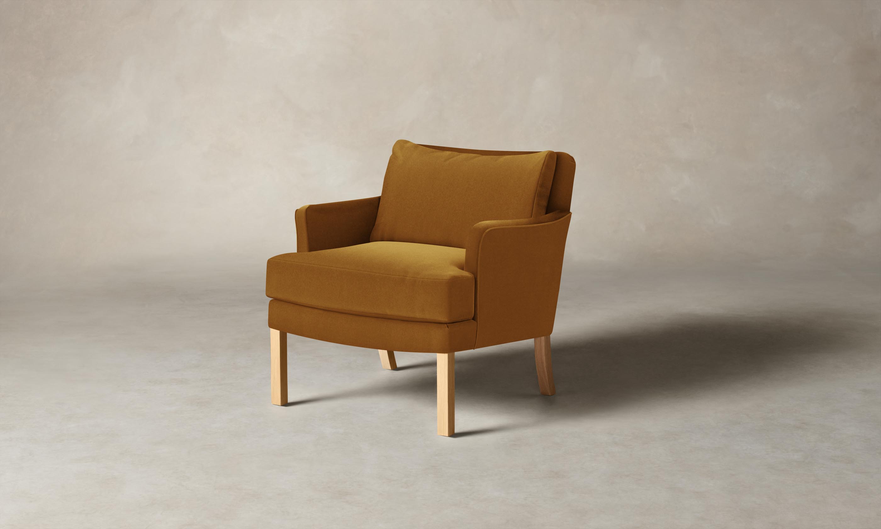 Premium Mohair Amber Upholstered Kaye Chair - Elegant & Comfortable Living Room Seating for Home & Office Decor