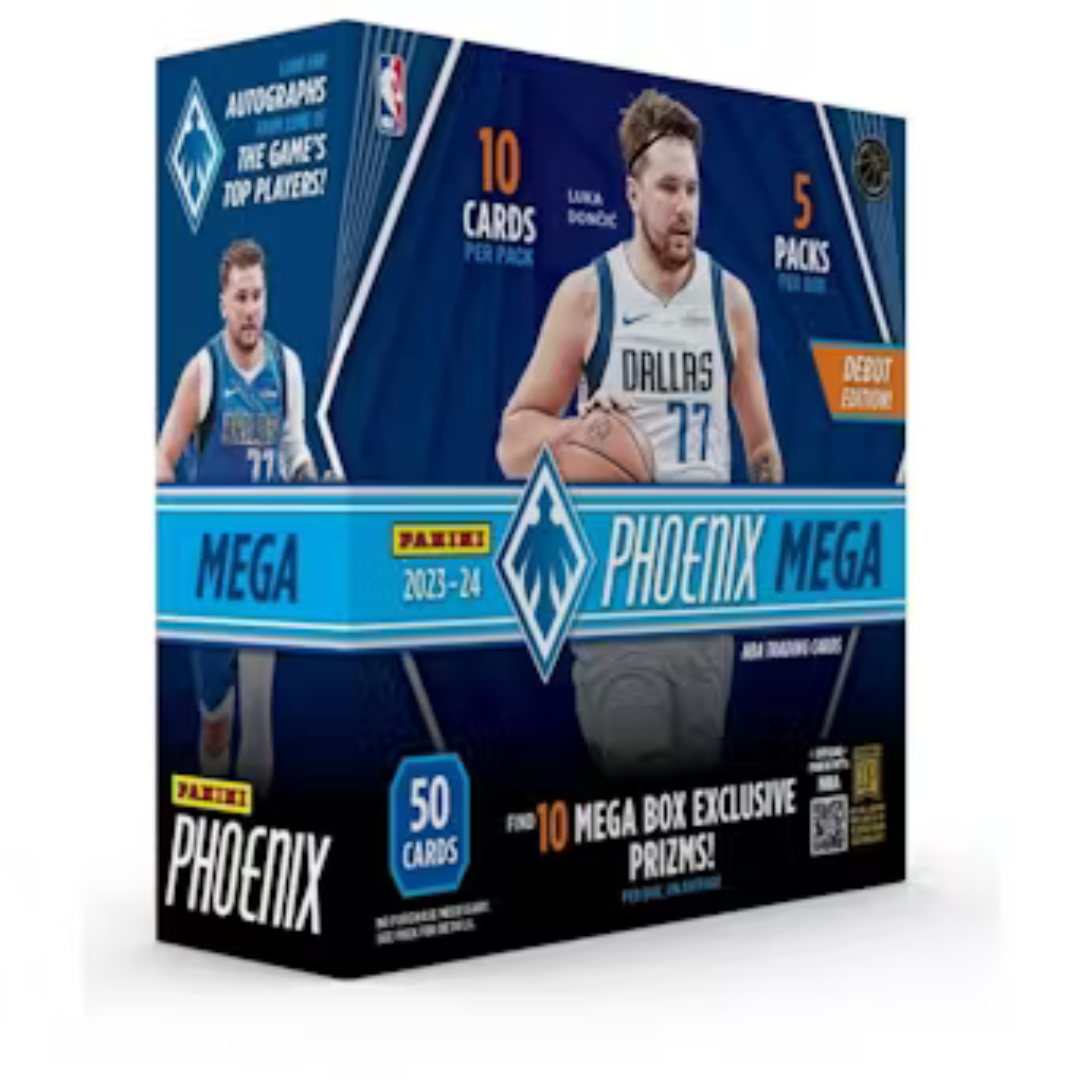 2023-2024 Panini Phoenix Basketball Mega Box - 24 Packs, 8 Cards Each - NBA Trading Cards for Collectors & Fans - Perfect for Gifts, Investments & Game Nights