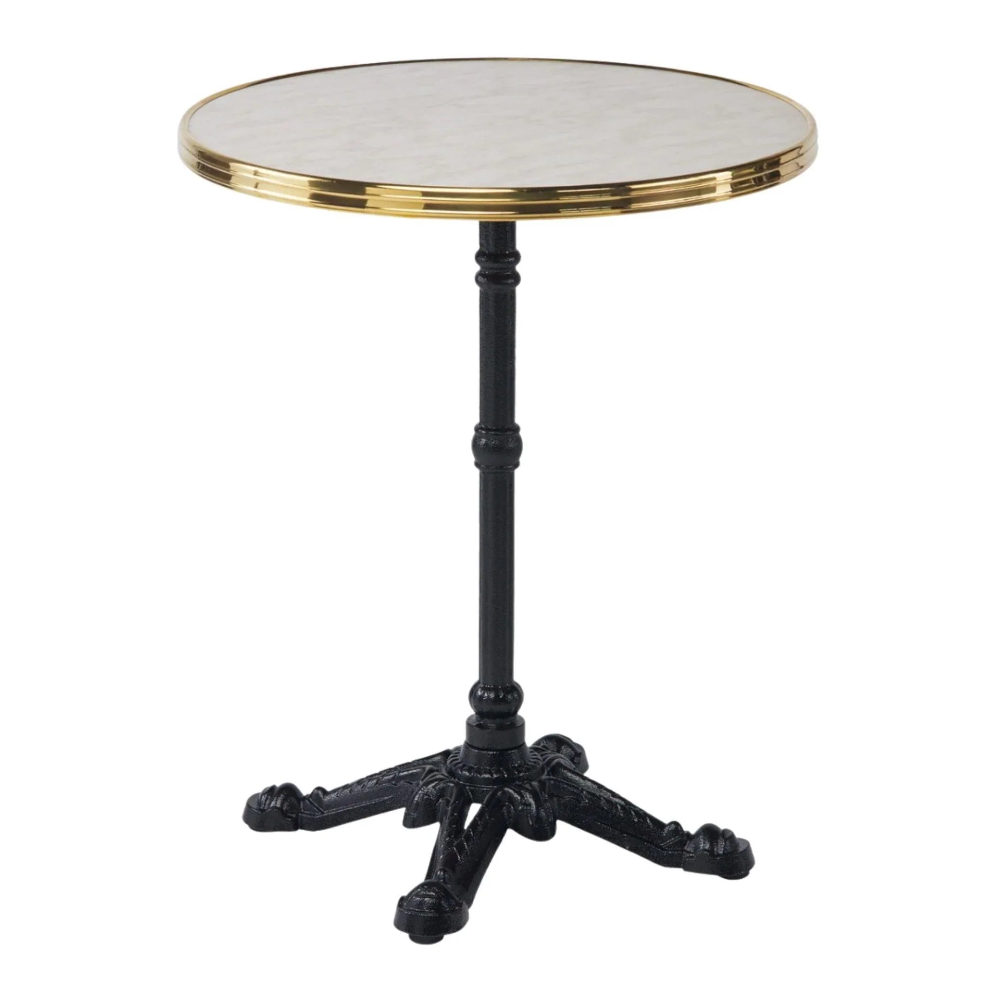 4-Prong Cast Iron Bistro Table - Durable Outdoor Dining Set in 2 Sizes (36