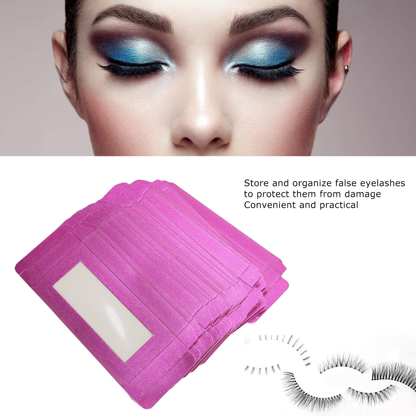 Premium Rose Red Eyelash Storage Box - Organize False Lashes for Makeup Artists & Women | Perfect for Salon, Travel & Home Makeup Organization