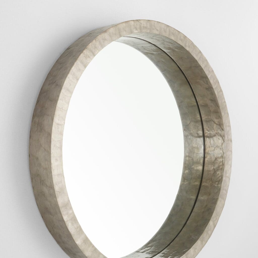 Cyan Design 11594 Triton Round Mirror - Large Taupe Wall Mirror for Living Room, Bedroom & Bathroom Decor