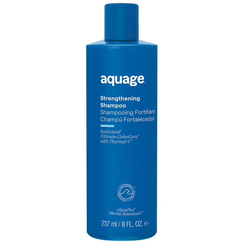 Aquage Sea Extend Strengthening Shampoo for Damaged Hair - Sulfate-Free Hair Repair Treatment with Marine Extracts | Perfect for Color-Treated, Dry & Brittle Hair at Home or Salon Use
