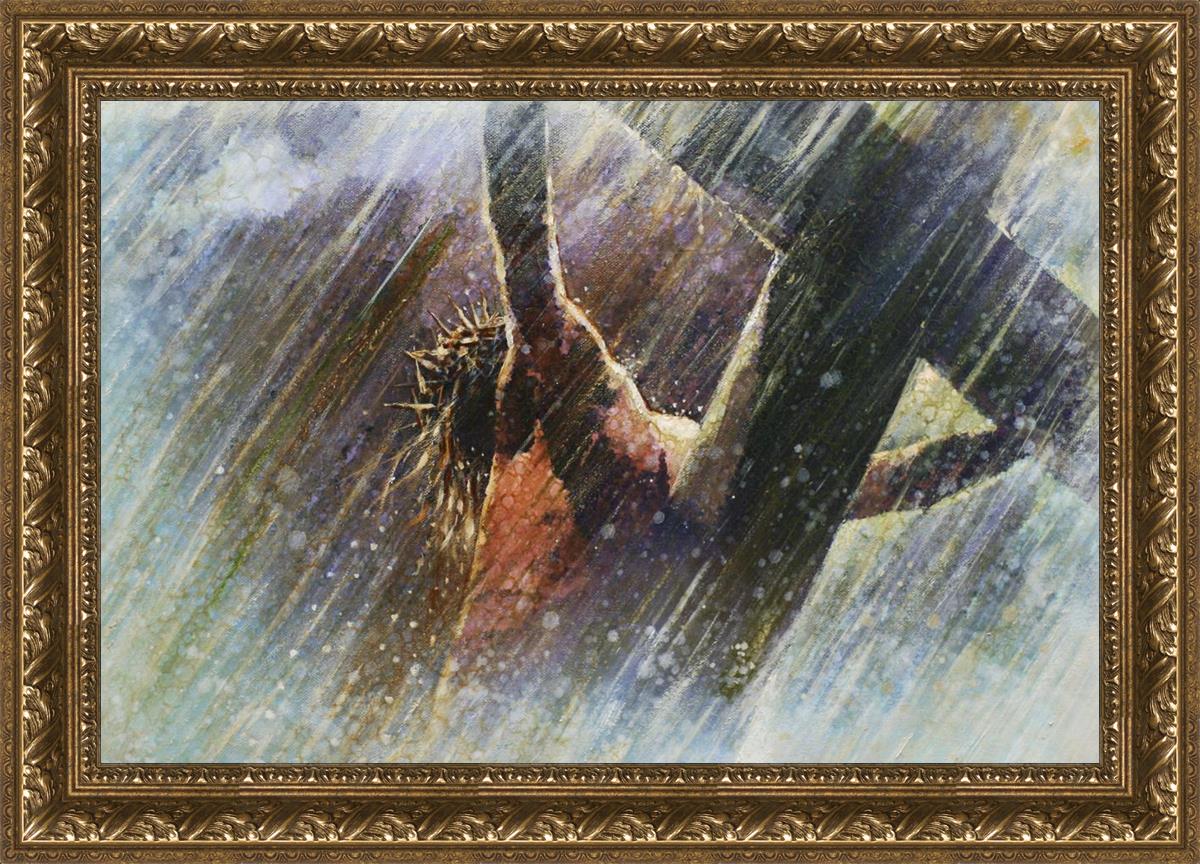 Yongsung Kim Crucifixion Painting - Religious Wall Art for Home & Church Decor - Perfect for Prayer Rooms, Christian Gifts, and Spiritual Spaces