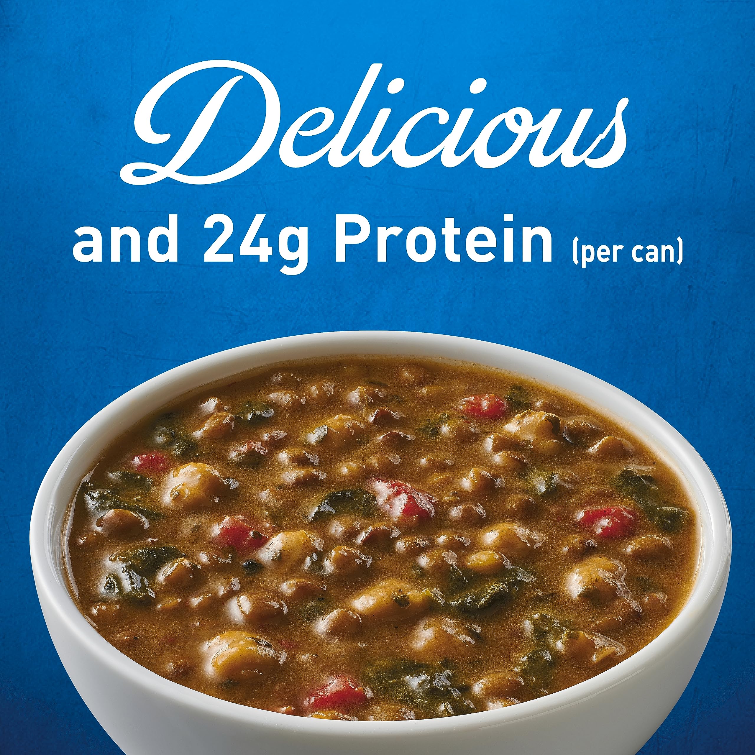 Progresso Mediterranean-Style Lentil Protein Soup - Vegetarian, High Protein, 19 oz (Pack of 12) | Healthy Lunch, Quick Meal, Office & Camping Food