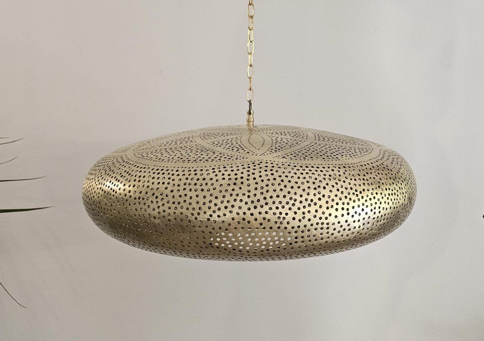 Moroccan Rustic Pendant Light Chandelier - 21.64 Inch Black Hanging Fixture for Farmhouse Dining Room, Kitchen & Living Room Lighting | Boho Decor, Maximalist Style | Perfect for Home, Cafe, and Restaurant Ambiance
