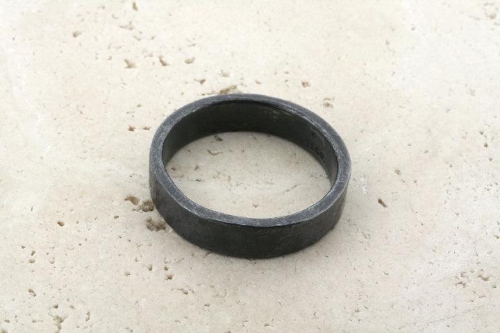 5mm Hammered Oxidized Silver Band Ring for Men & Women - Perfect for Weddings, Anniversaries & Everyday Wear