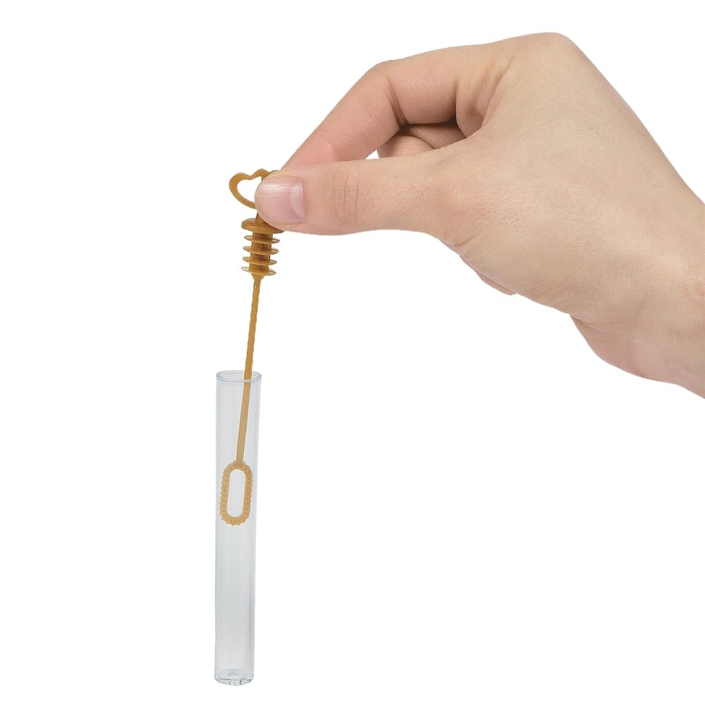 24-Piece Gold Heart Bubble Tubes - Fun Party Favors, Sensory Toys for Kids, Birthday Gifts & Classroom Rewards - Perfect for Celebrations, Playtime & Stress Relief