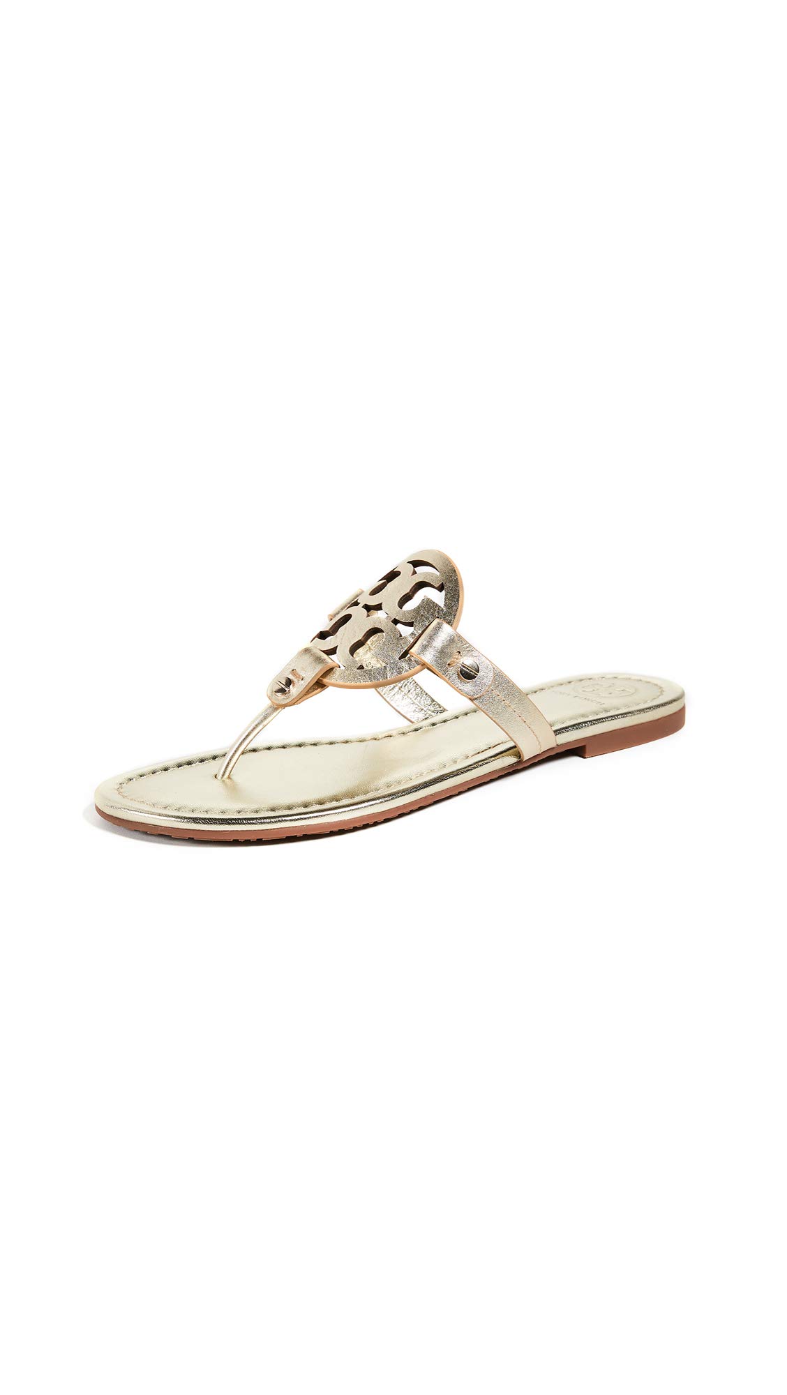 Tory Burch Women's Miller Embellished Sandals | Fashionable Leather Flip Flops with Embellishments | Perfect for Summer, Beach & Casual Outings