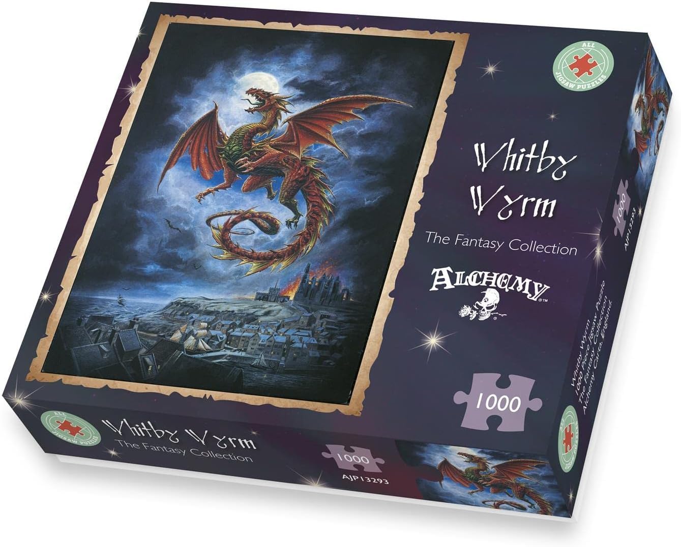 Gothic Fantasy Jigsaw Puzzles for Adults 1000 Pieces - The Whitby Wyrm Dragon Puzzle - Mystical Artwork Puzzle for Home Decor & Relaxation | Perfect for Puzzle Lovers, Gift Ideas & Stress Relief