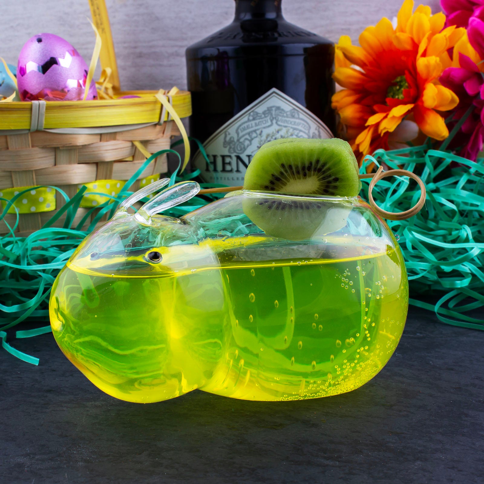BarConic® Bunny Glass - 16 oz Clear Drinking Glass for Easter, Spring Decor, and Party Favors - Perfect for Juice, Cocktails, and Home Decor