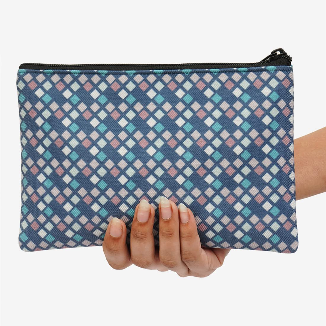 Crazyify Printed Travel Pouch Cosmetic Bag - Waterproof Makeup Organizer for Women | Portable Toiletry Bag for Travel, Gym & Daily Use | Perfect for Cosmetics, Jewelry & Essentials Storage