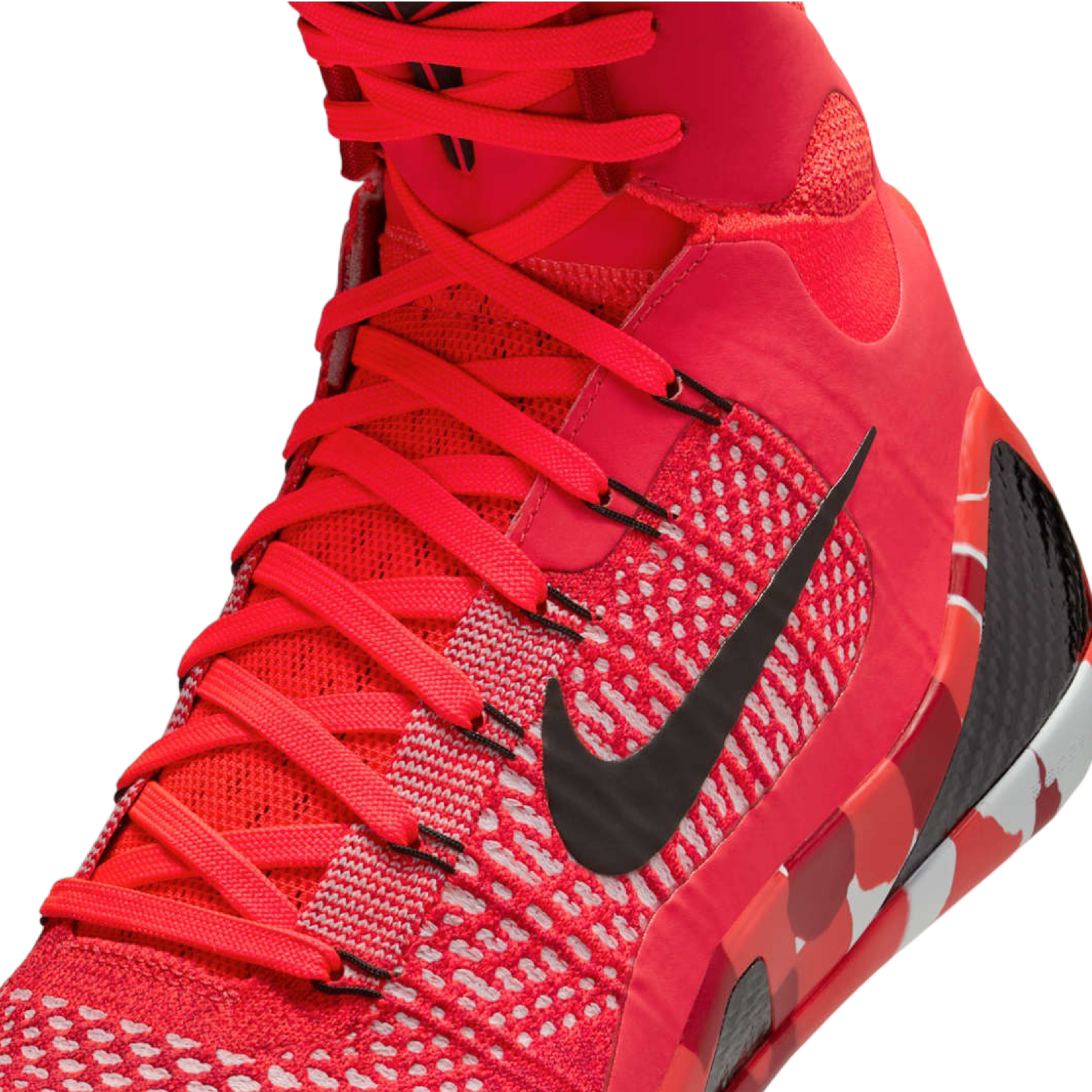 Nike Kobe 9 XMAS 2024 Elite Protro High Basketball Shoes - Bright Crimson Black White for Men - Perfect for Christmas Gifts & Court Performance