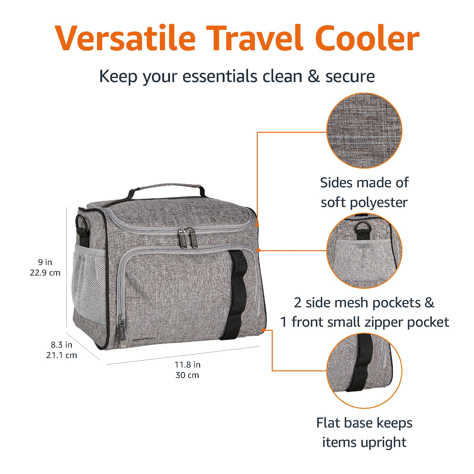Amazon Basics Soft Insulated Cooler - Lightweight & Leakproof Picnic Cooler Bag for Beach, Camping, Tailgating & Outdoor Adventures