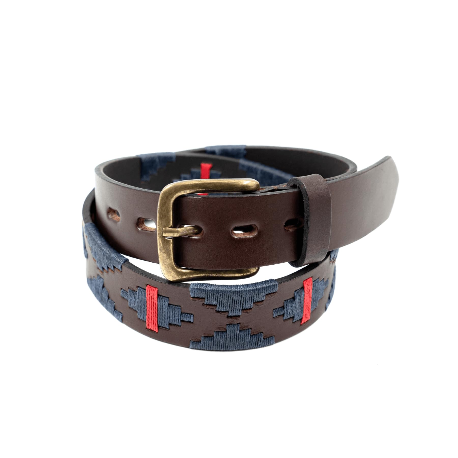Premium Hand-Stitched Genuine Leather Polo Belt for Men - Classic Dress & Casual Style - Perfect for Office, Wedding & Everyday Wear